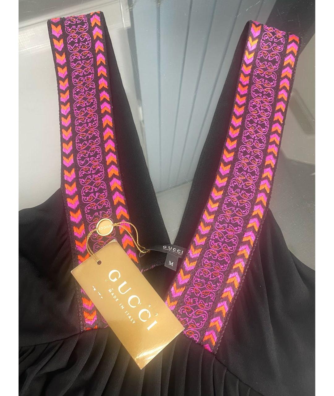 GUCCI Черное вискозное платье, фото 3
