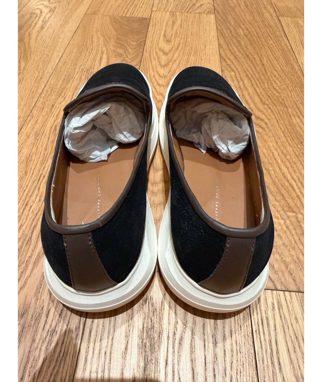 GIUSEPPE ZANOTTI DESIGN Черные замшевые лоферы, фото 4