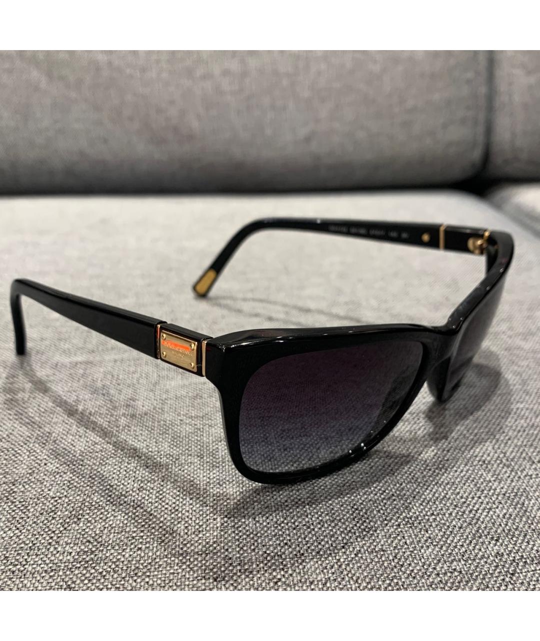 DOLCE&GABBANA Черные пластиковые солнцезащитные очки, фото 2
