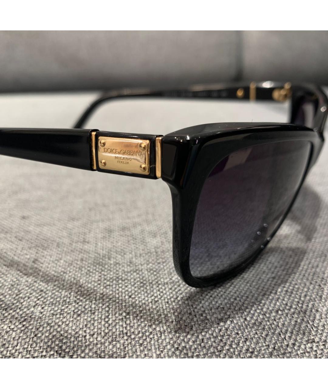 DOLCE&GABBANA Черные пластиковые солнцезащитные очки, фото 3
