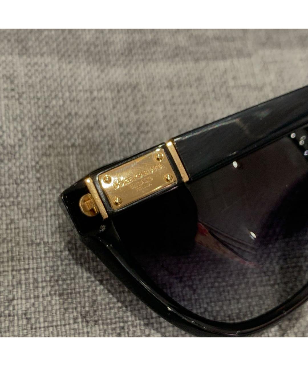 DOLCE&GABBANA Черные пластиковые солнцезащитные очки, фото 6