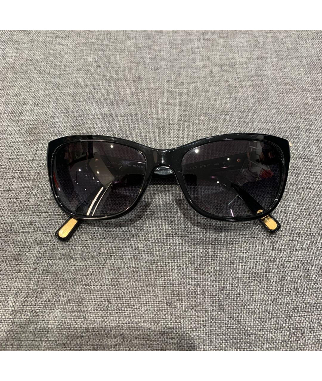 DOLCE&GABBANA Черные пластиковые солнцезащитные очки, фото 9