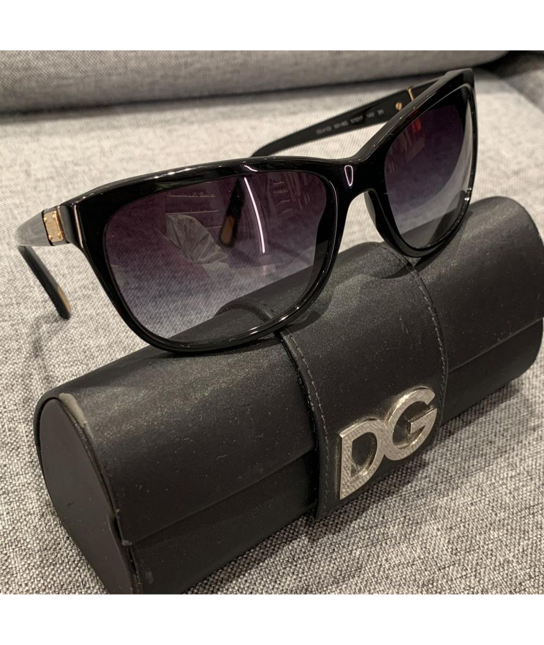 DOLCE&GABBANA Черные пластиковые солнцезащитные очки, фото 8