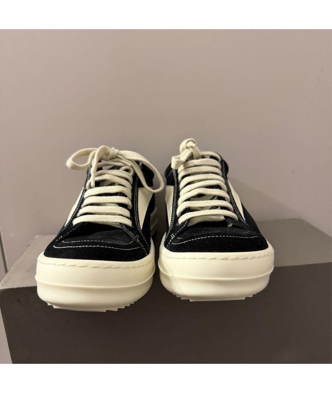 RICK OWENS Черные замшевые кеды, фото 2