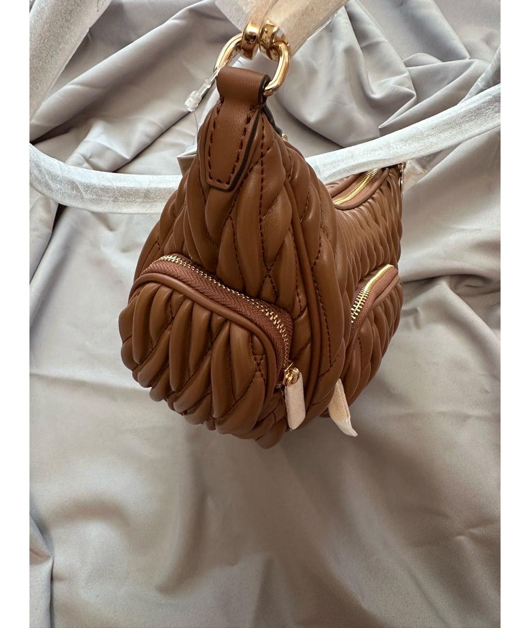 MICHAEL MICHAEL KORS Коричневая сумка через плечо из искусственной кожи, фото 7
