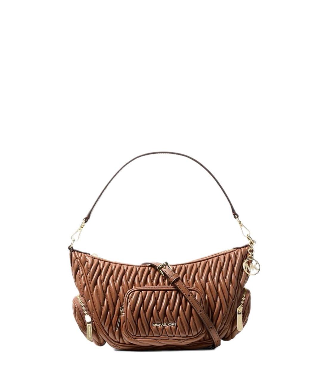 MICHAEL MICHAEL KORS Коричневая сумка через плечо из искусственной кожи, фото 9