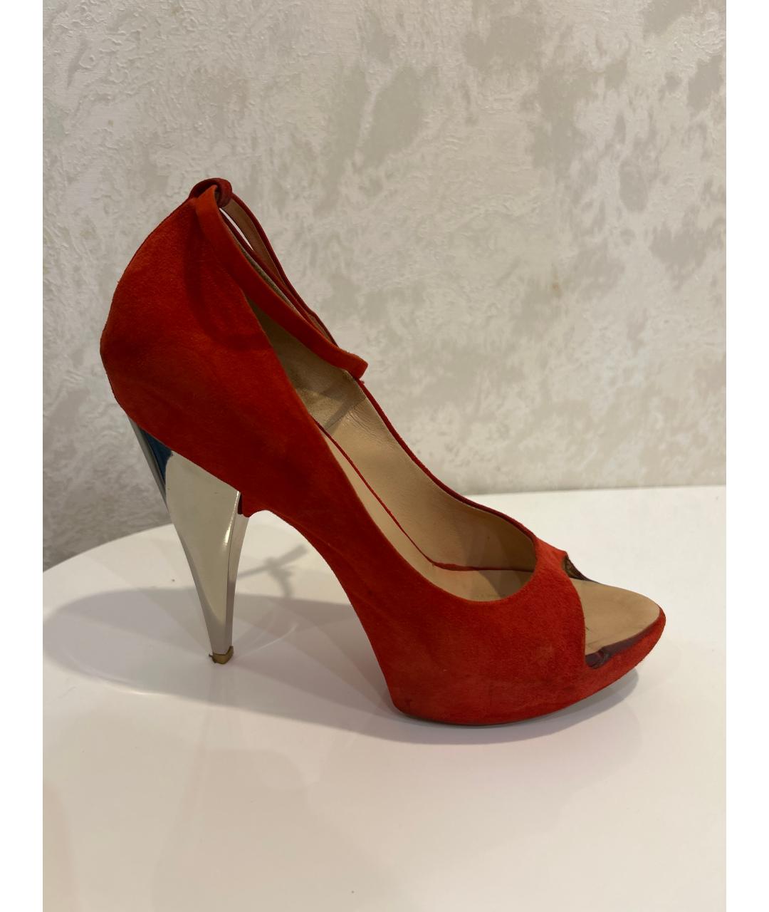 GIUSEPPE ZANOTTI DESIGN Красные замшевые туфли, фото 3