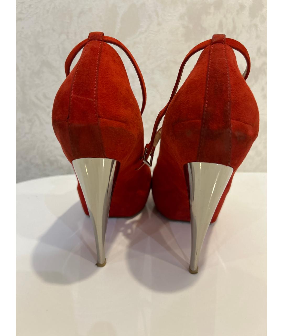 GIUSEPPE ZANOTTI DESIGN Красные замшевые туфли, фото 6