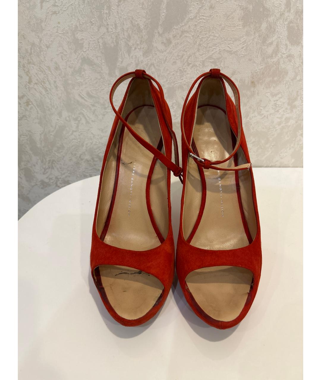 GIUSEPPE ZANOTTI DESIGN Красные замшевые туфли, фото 4