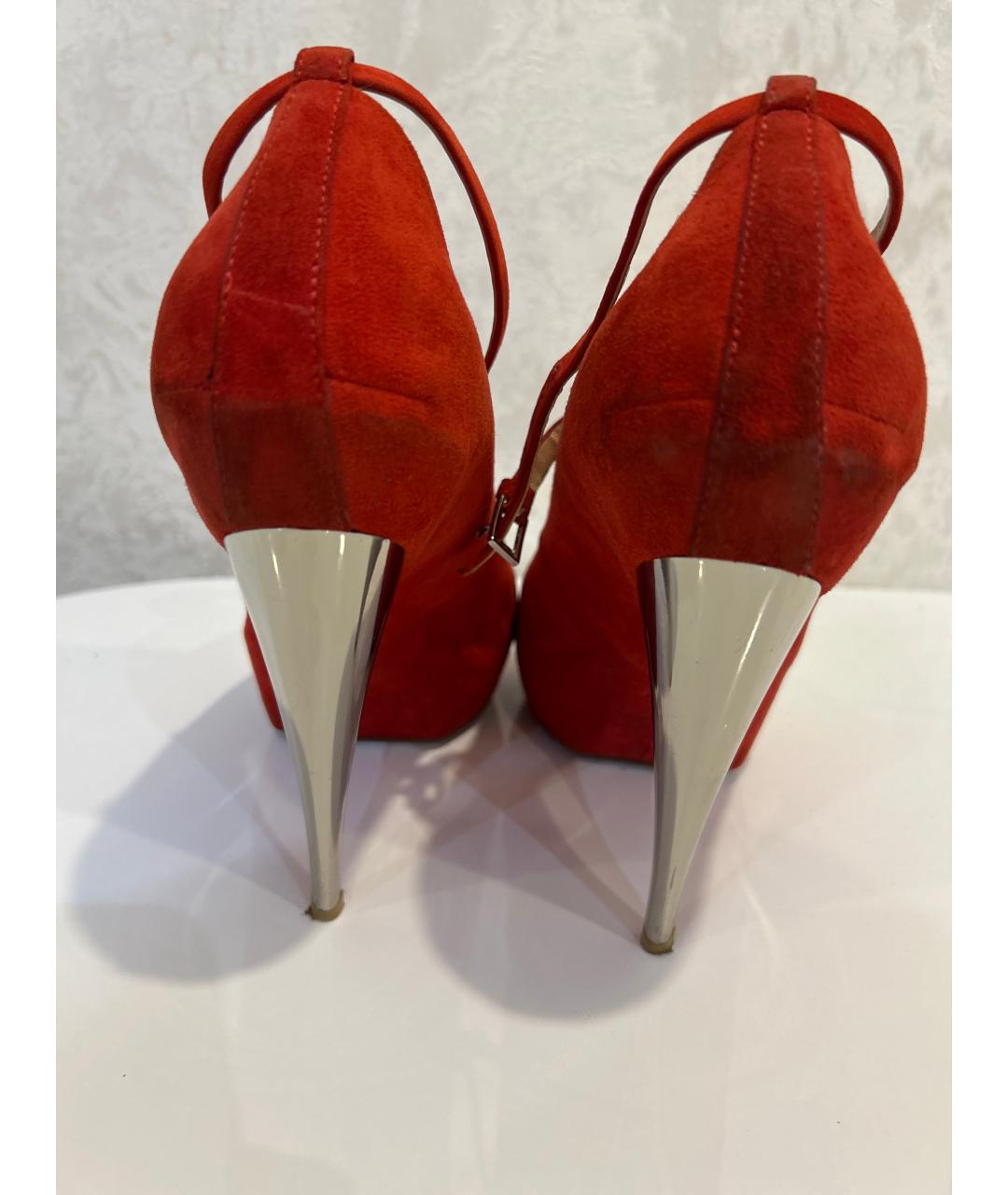 GIUSEPPE ZANOTTI DESIGN Красные замшевые туфли, фото 2