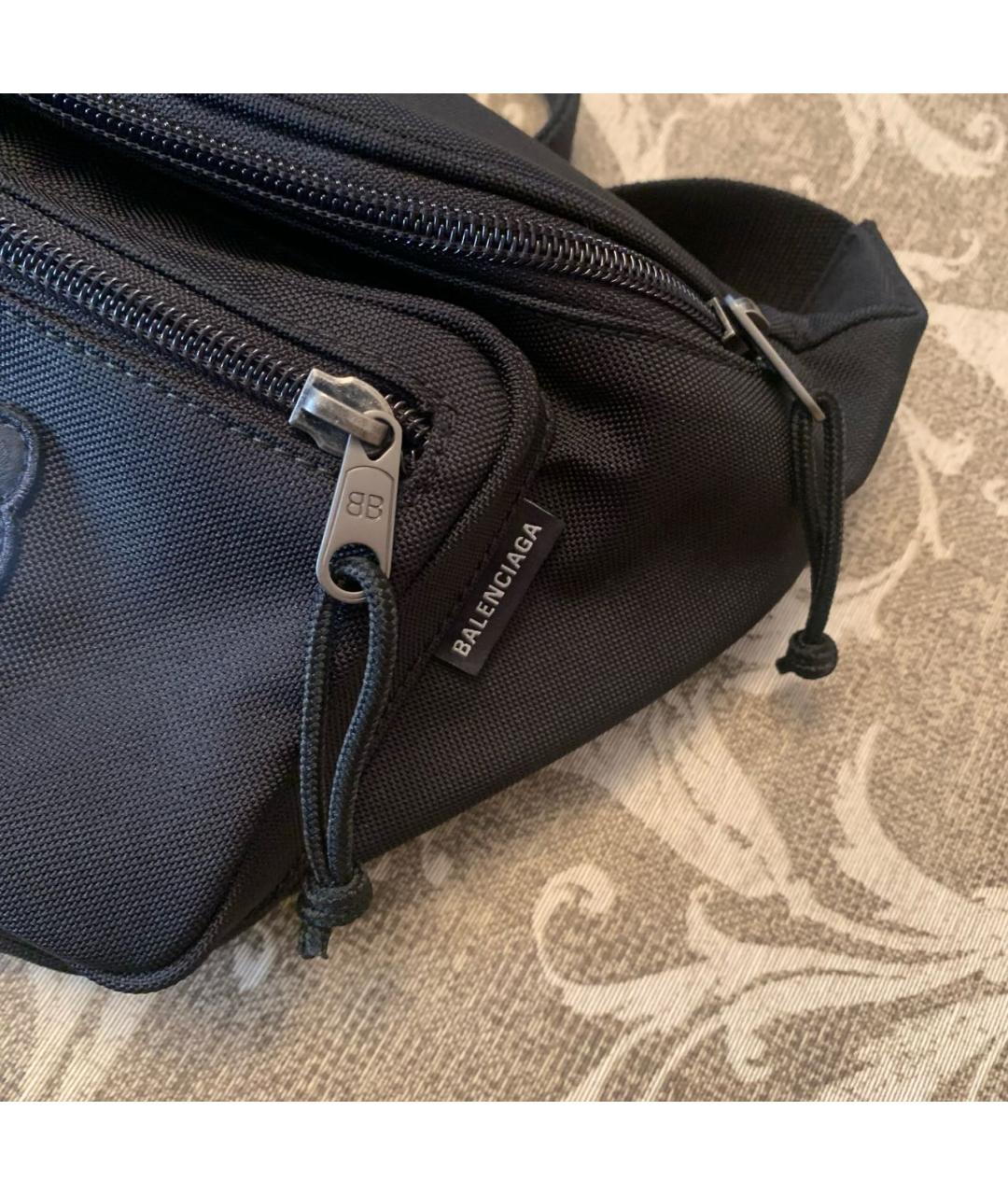 BALENCIAGA Черная поясная сумка, фото 5