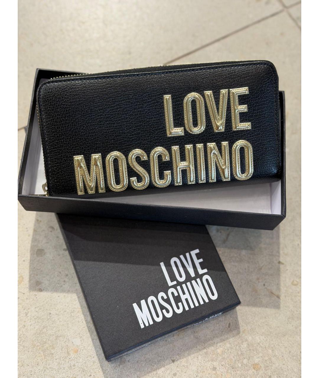 LOVE MOSCHINO Черный кошелек, фото 3