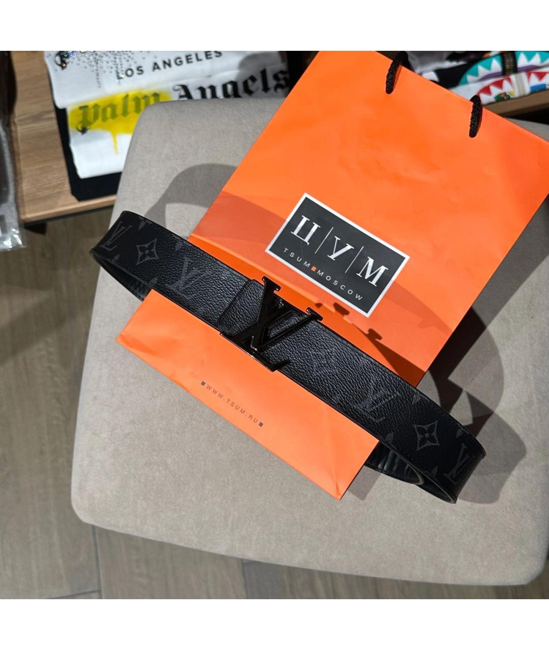 LOUIS VUITTON Черный ремень, фото 2
