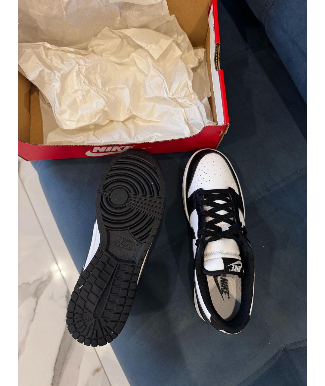 NIKE Черные кожаные кеды, фото 6