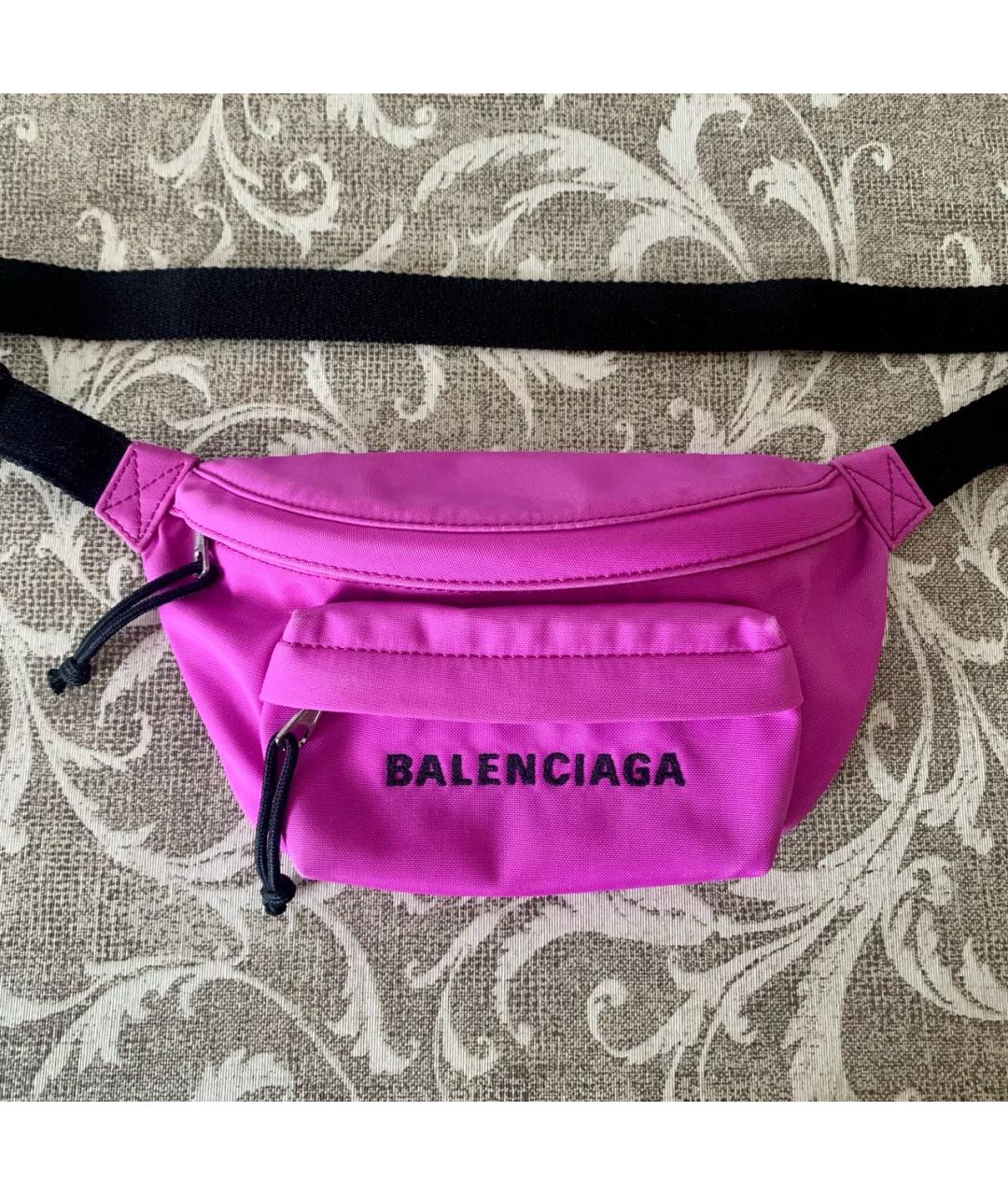 BALENCIAGA Фуксия синтетическая поясная сумка, фото 2