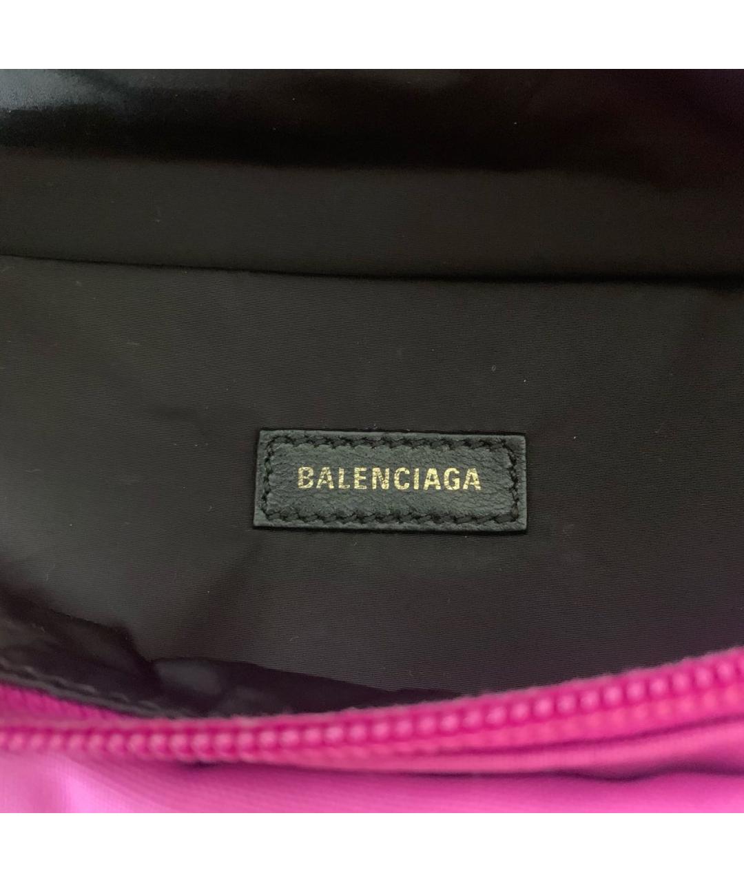 BALENCIAGA Фуксия синтетическая поясная сумка, фото 4