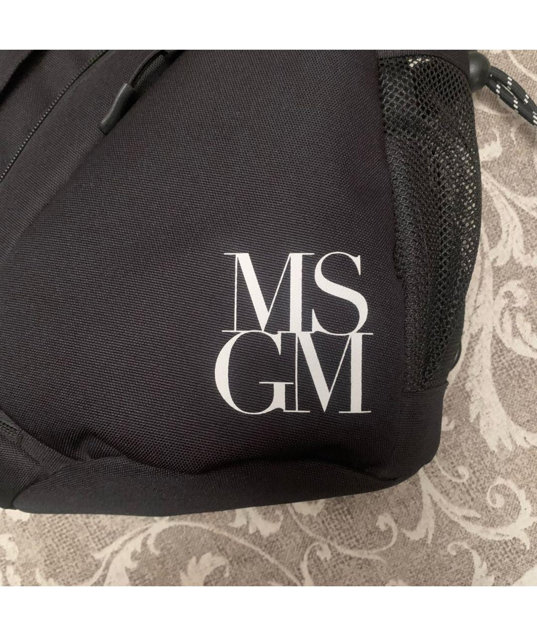 MSGM Черный синтетический рюкзак, фото 2