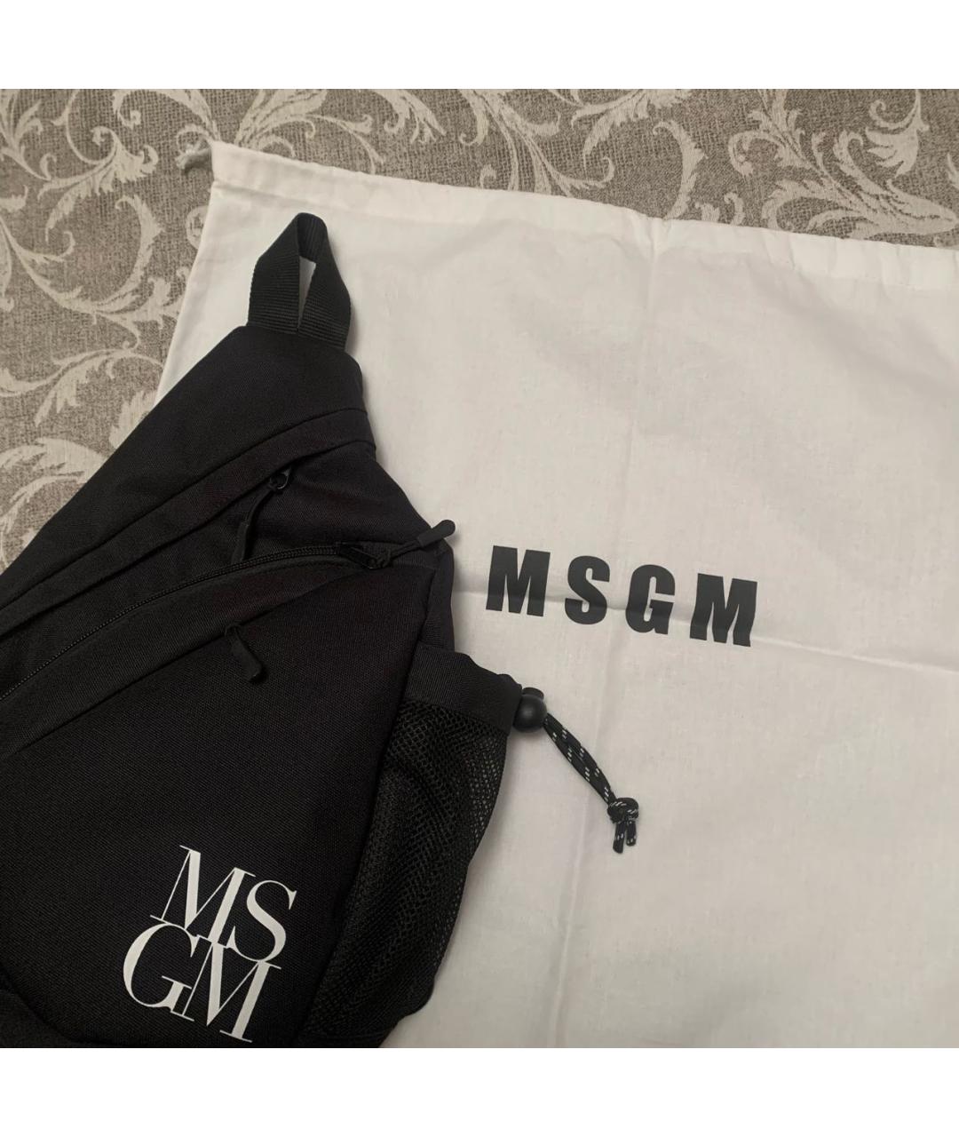 MSGM Черный синтетический рюкзак, фото 7