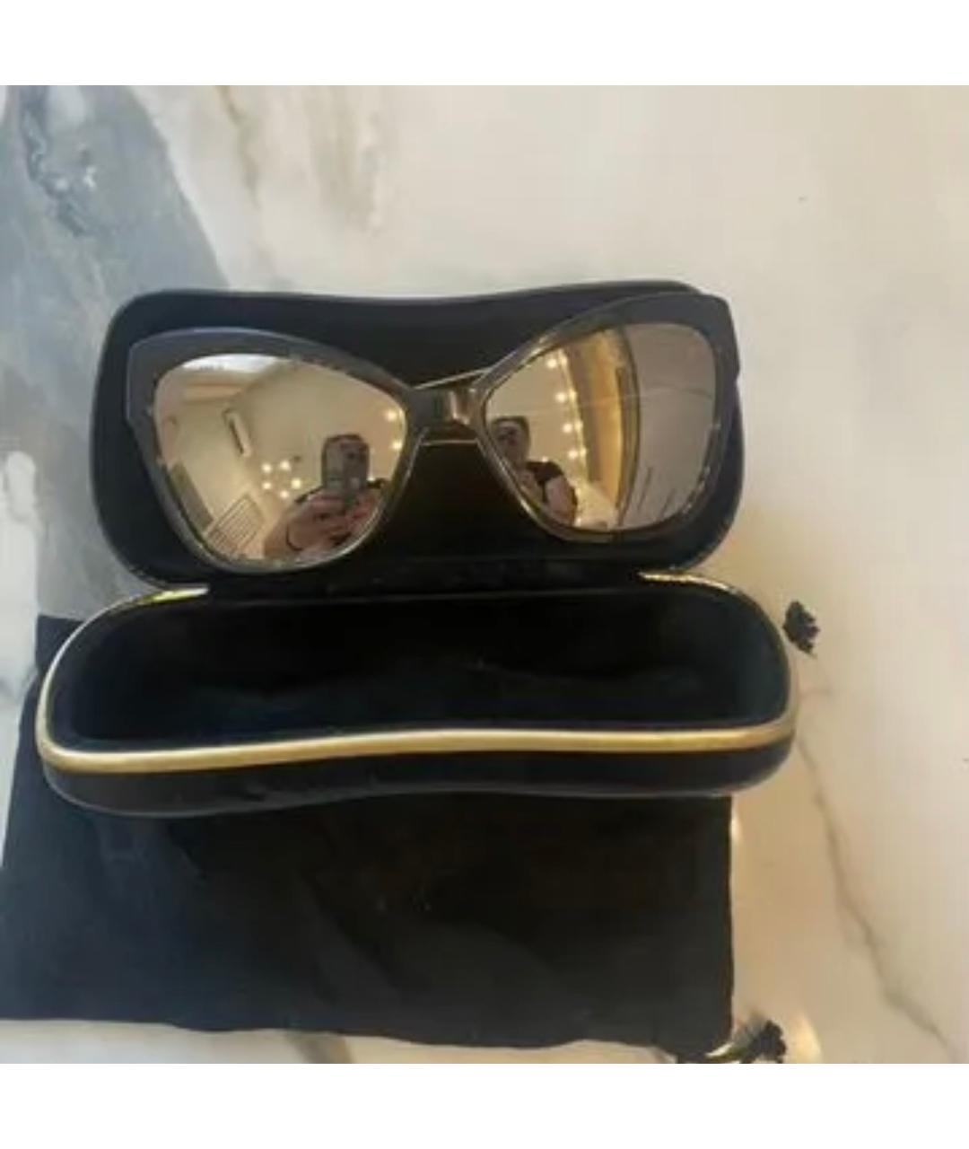CHANEL Черные пластиковые солнцезащитные очки, фото 2