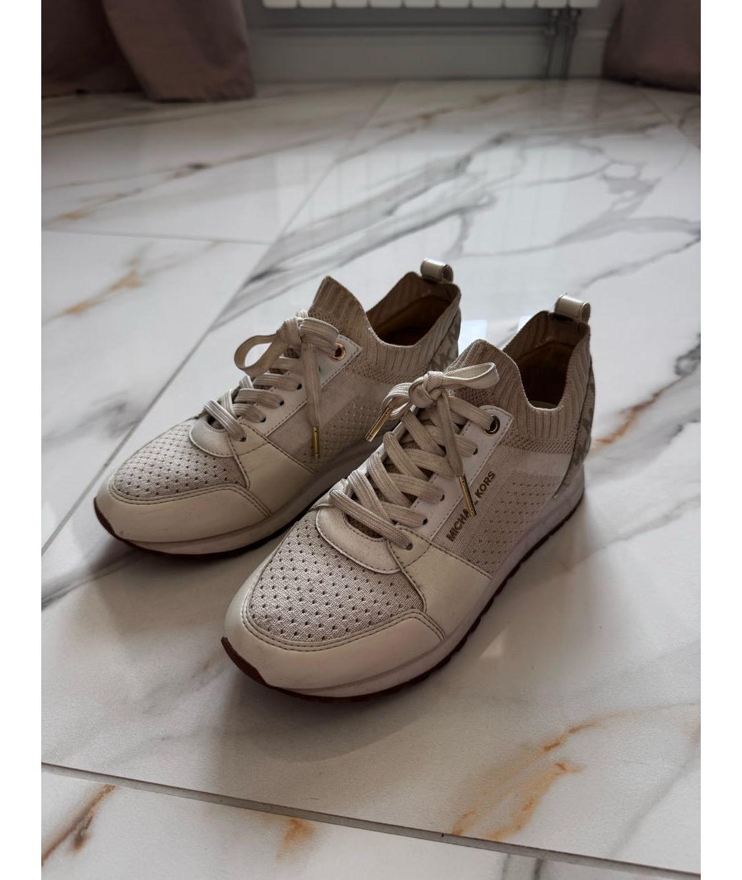 MICHAEL KORS Бежевые кроссовки, фото 4
