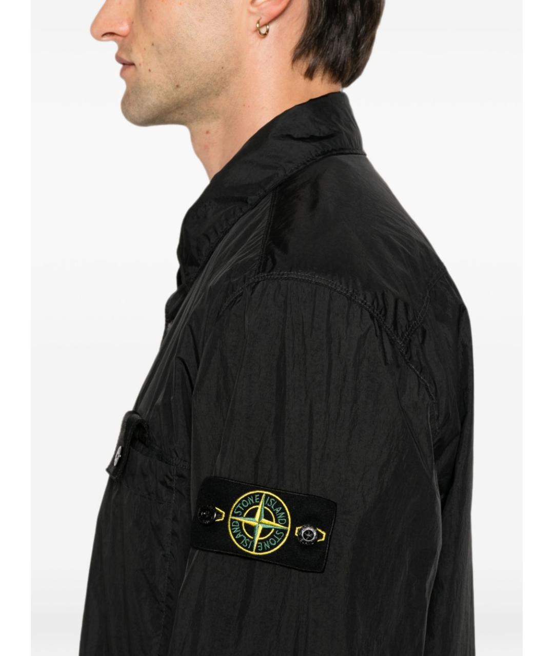 STONE ISLAND Черная полиамидовая куртка, фото 5