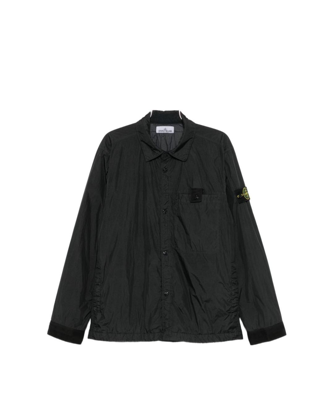 STONE ISLAND Черная полиамидовая куртка, фото 1