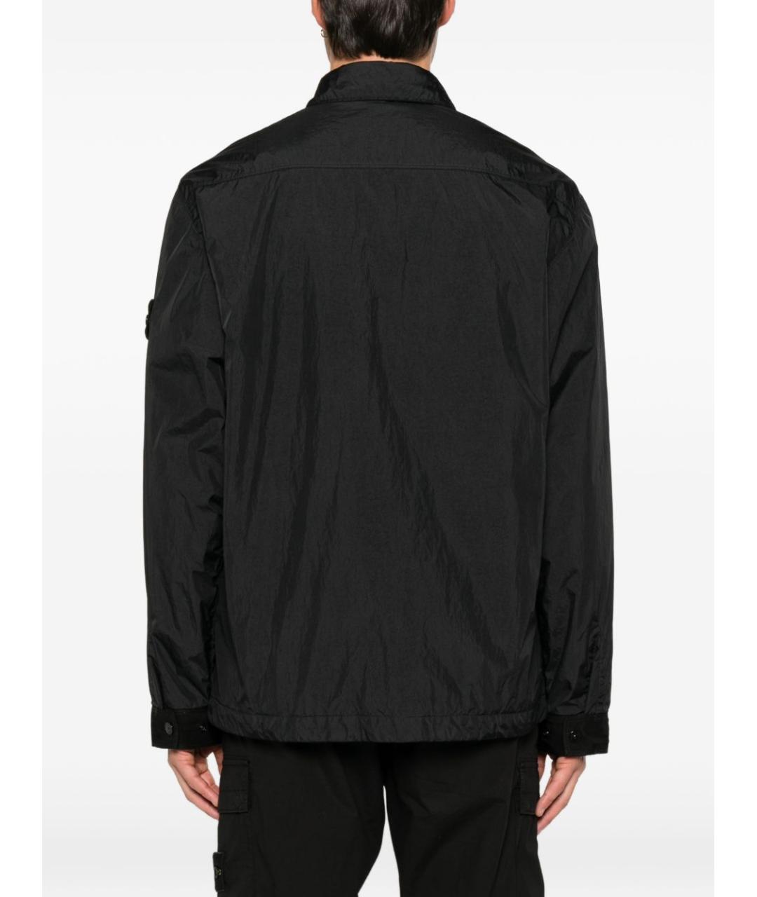 STONE ISLAND Черная полиамидовая куртка, фото 2