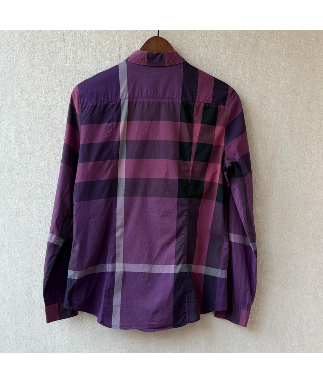 BURBERRY Фиолетовая хлопковая рубашка, фото 7
