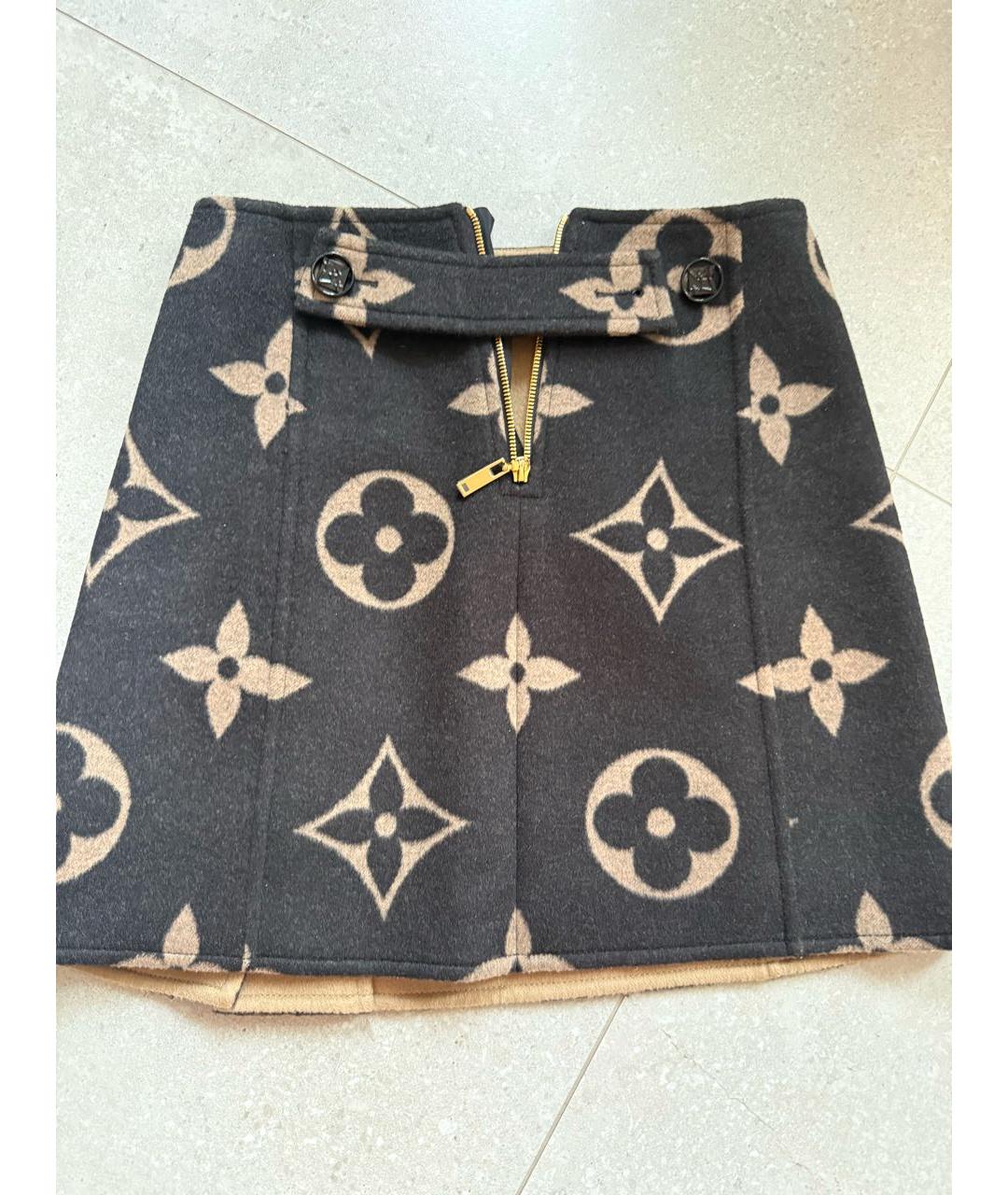 LOUIS VUITTON Мульти шерстяная юбка мини, фото 2