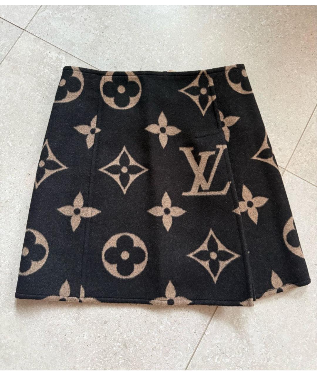 LOUIS VUITTON Мульти шерстяная юбка мини, фото 6
