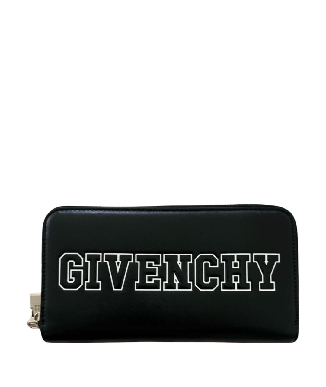 GIVENCHY Черный кожаный кошелек, фото 1