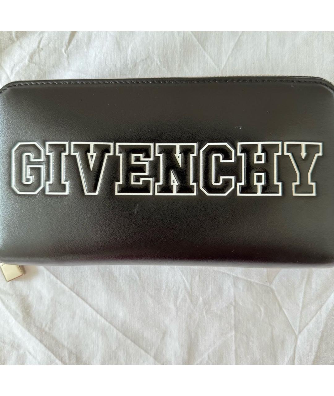 GIVENCHY Черный кожаный кошелек, фото 7