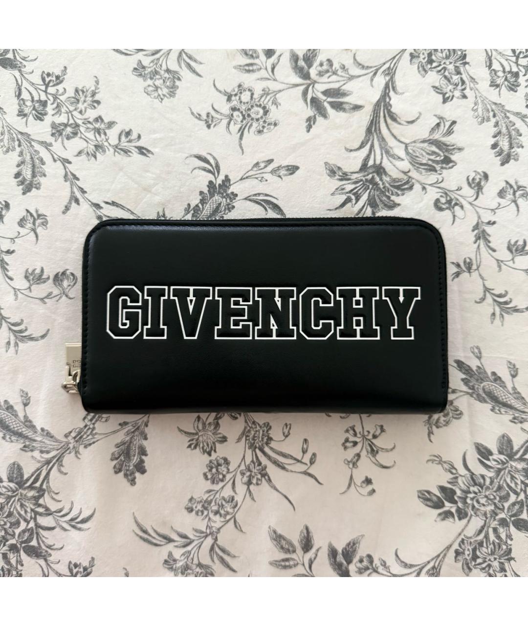 GIVENCHY Черный кожаный кошелек, фото 5