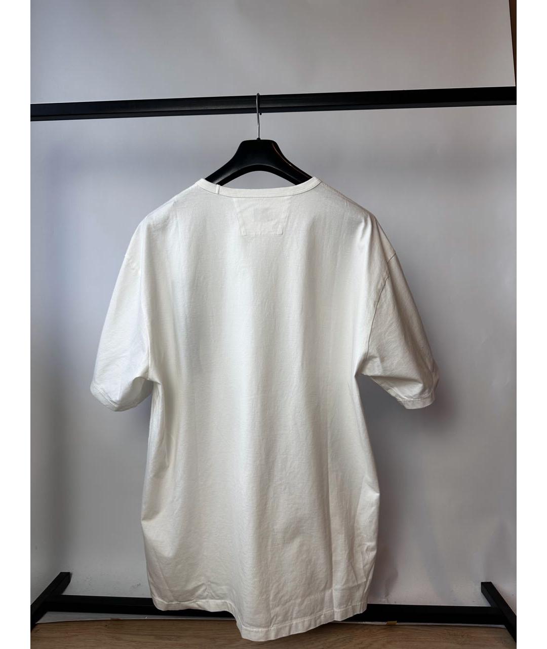 CP COMPANY Белая хлопковая футболка, фото 4
