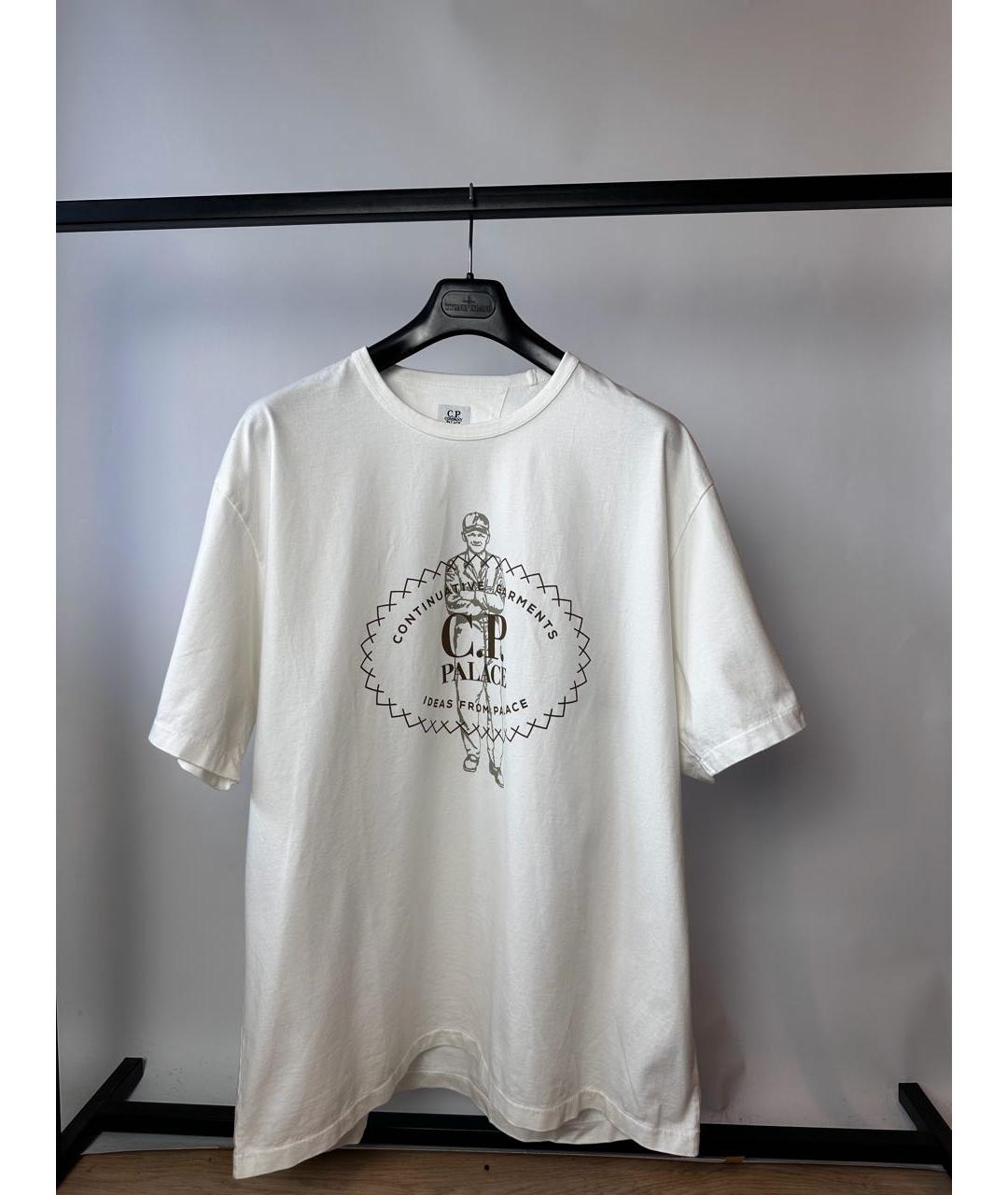 CP COMPANY Белая хлопковая футболка, фото 2