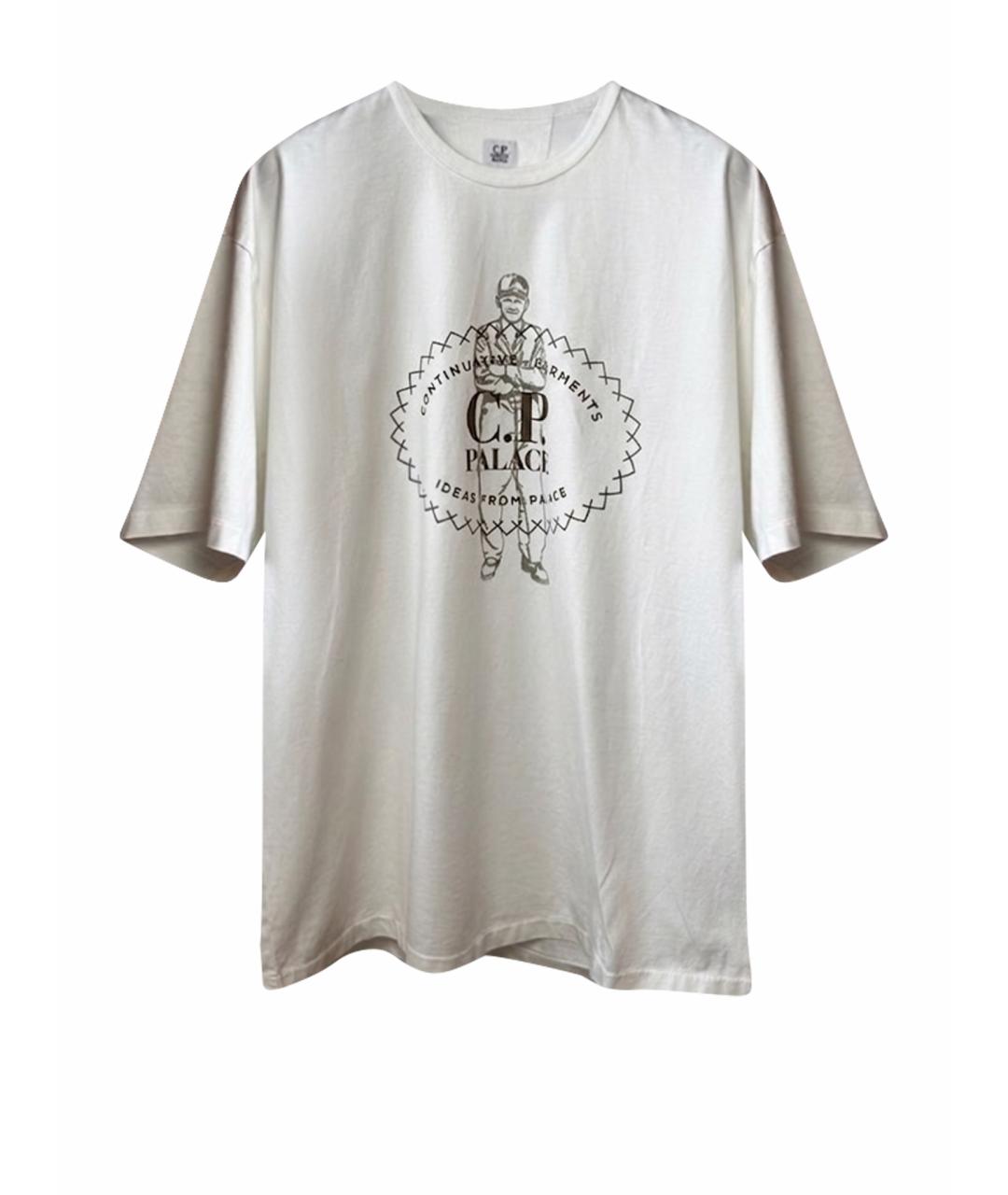 CP COMPANY Белая хлопковая футболка, фото 1