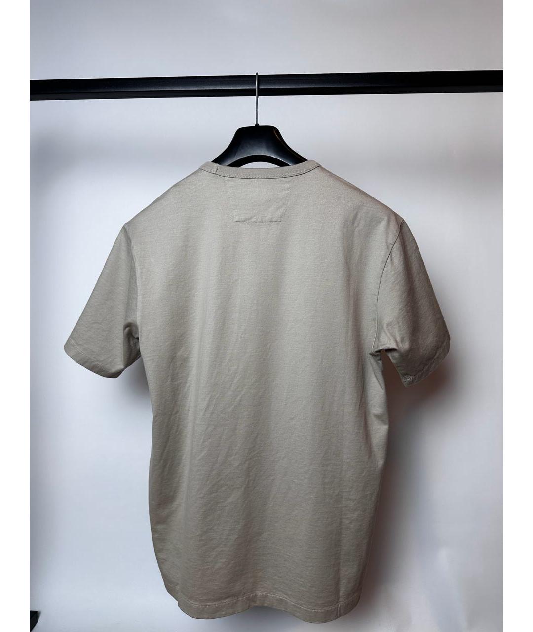 CP COMPANY Бежевая хлопковая футболка, фото 7