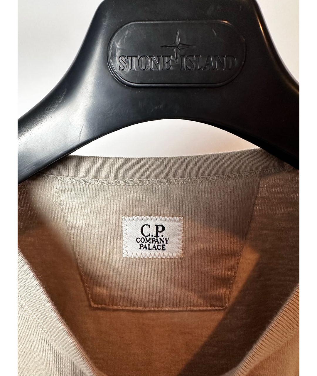 CP COMPANY Бежевая хлопковая футболка, фото 3