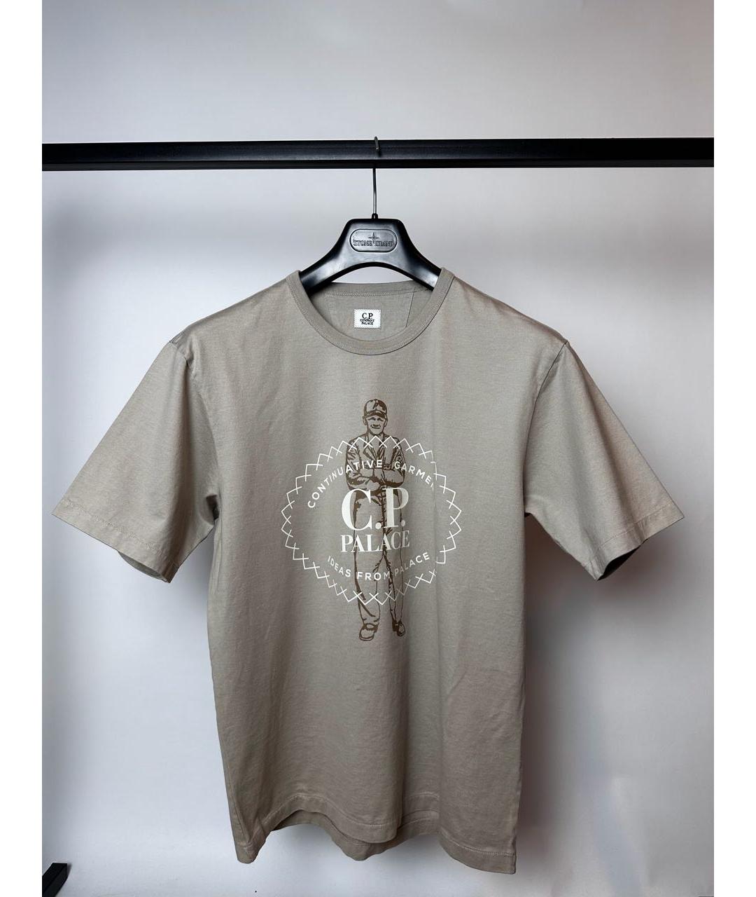 CP COMPANY Бежевая хлопковая футболка, фото 9