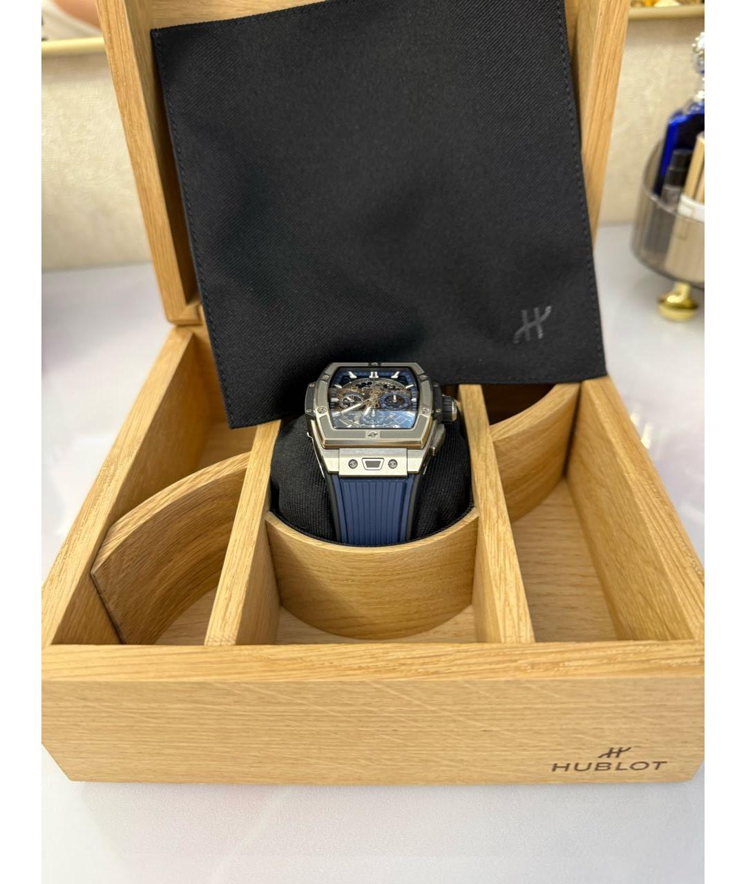 HUBLOT Синие титановые часы, фото 4