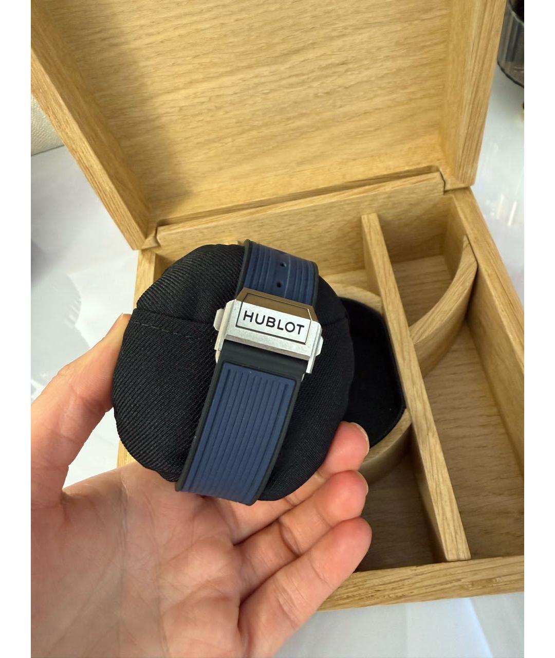 HUBLOT Синие титановые часы, фото 3