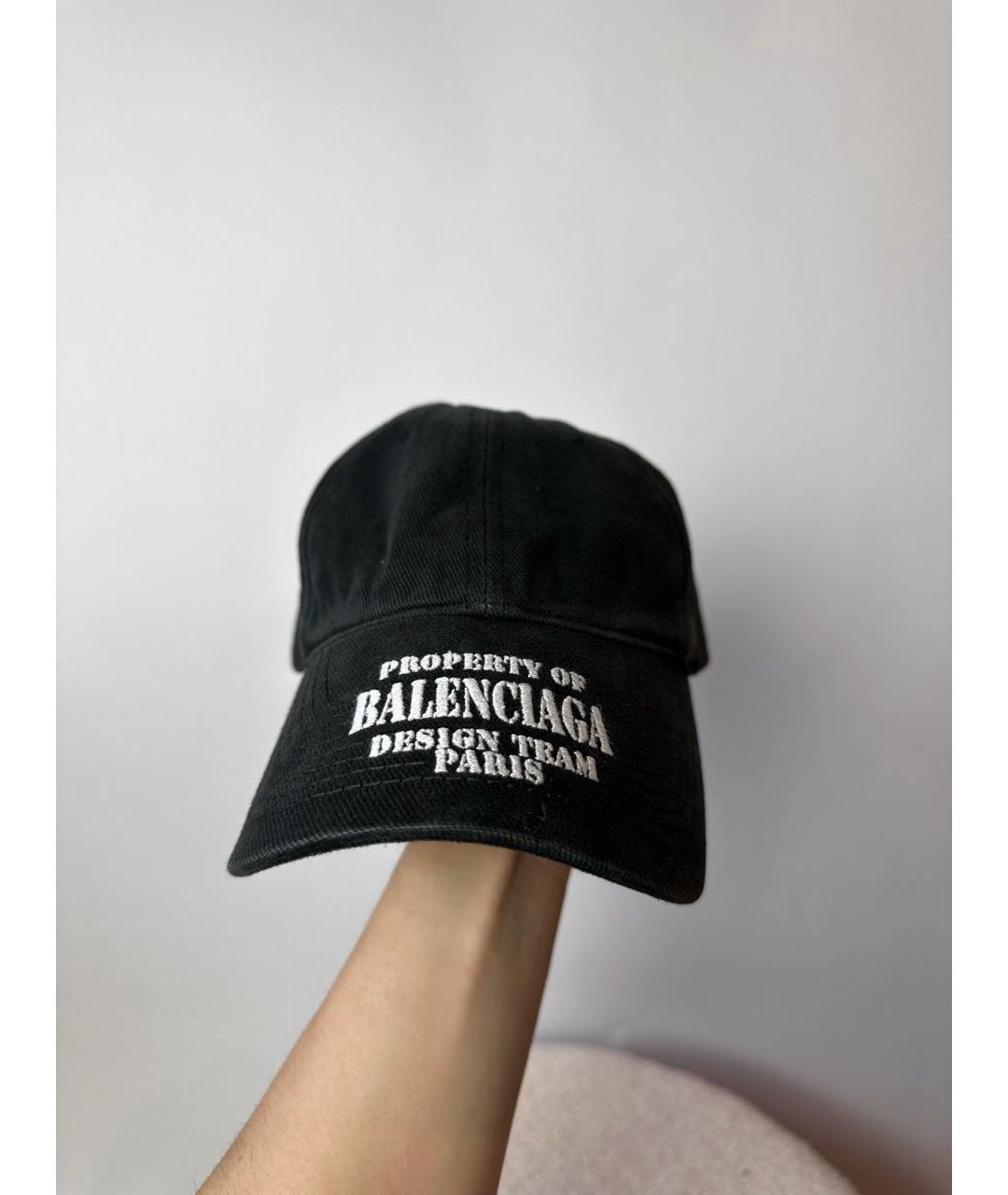 BALENCIAGA Черная хлопковая кепка, фото 9