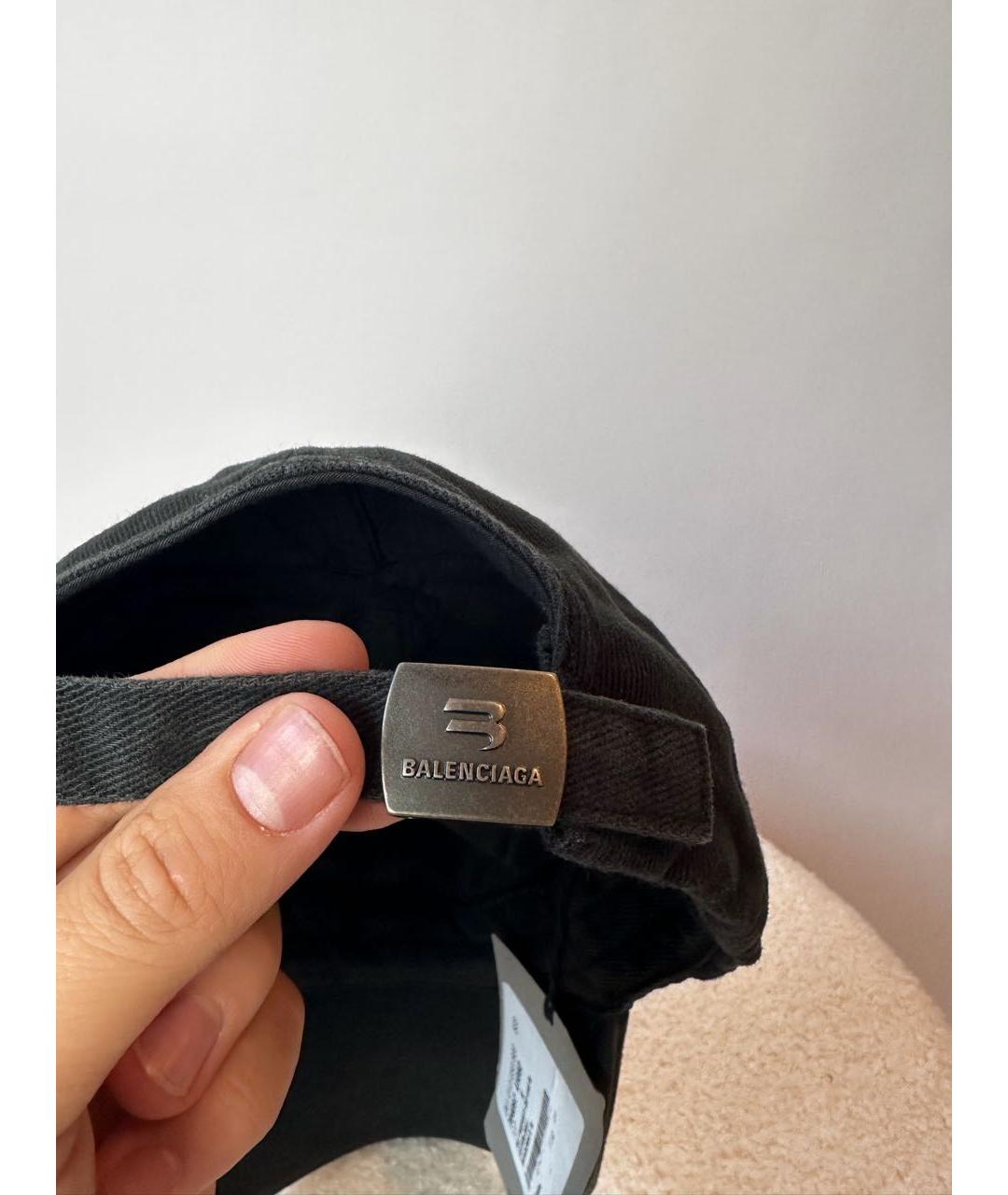 BALENCIAGA Черная хлопковая кепка, фото 8
