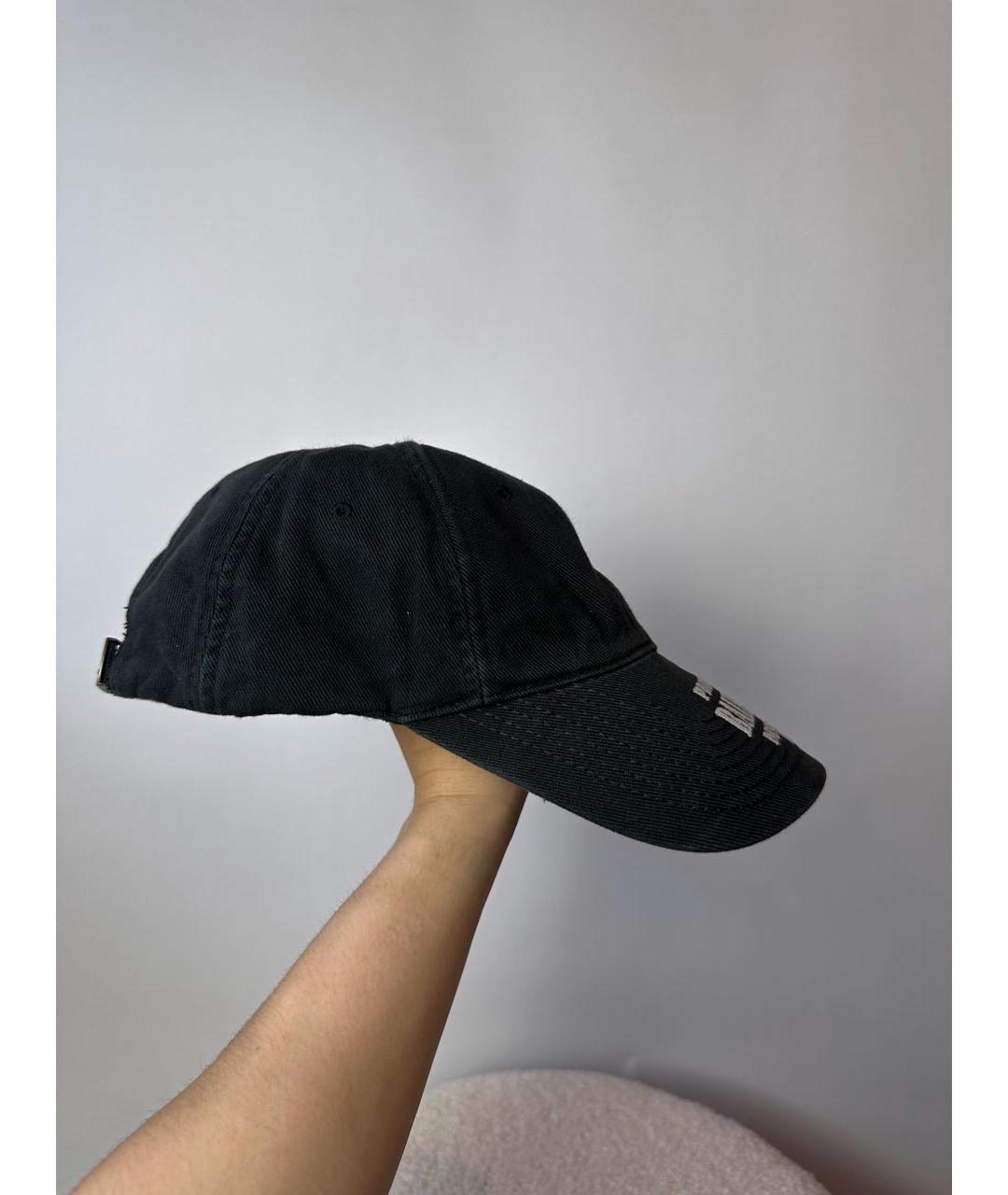 BALENCIAGA Черная хлопковая кепка, фото 3