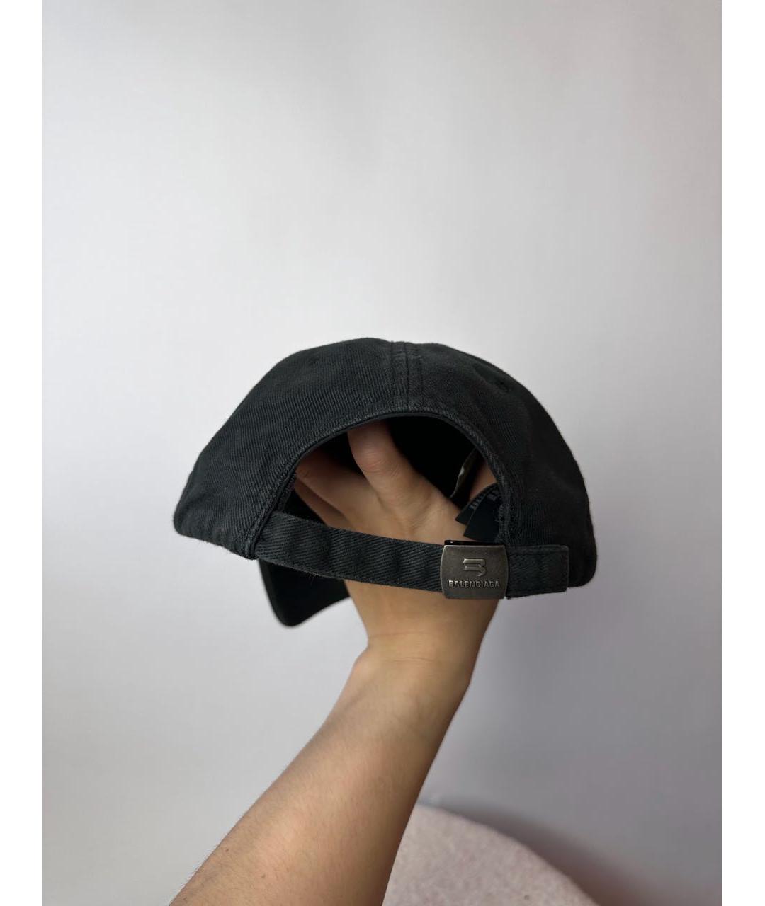 BALENCIAGA Черная хлопковая кепка, фото 5
