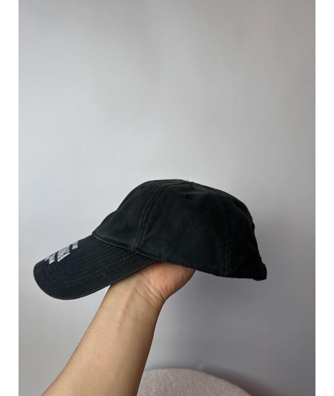 BALENCIAGA Черная хлопковая кепка, фото 6