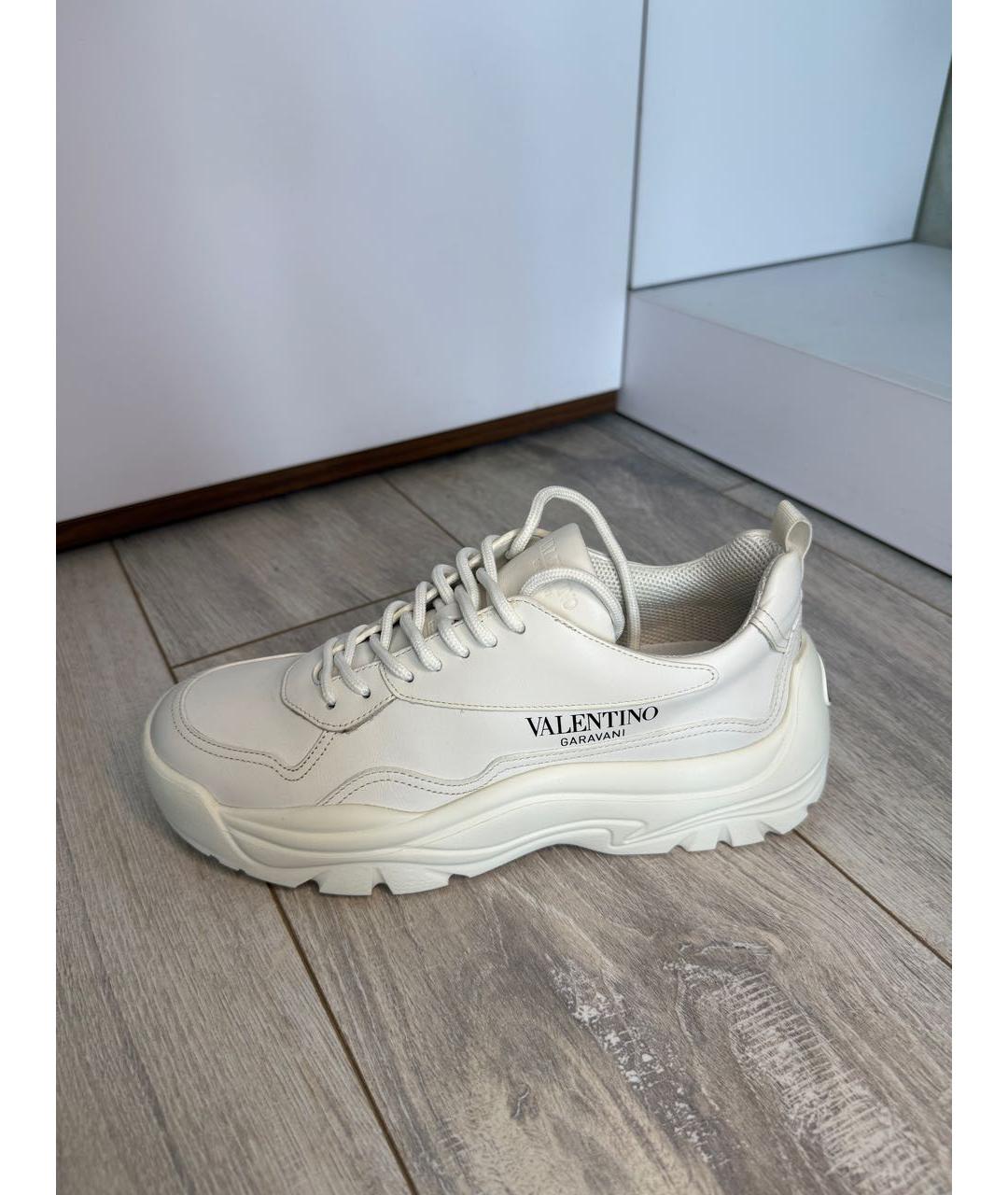 VALENTINO Белые кожаные кроссовки, фото 8