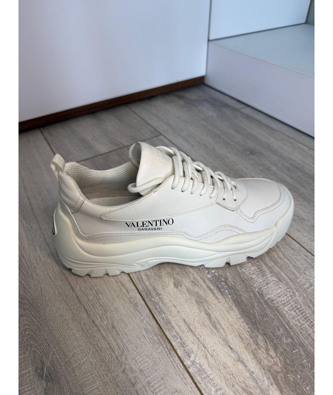 VALENTINO Белые кожаные кроссовки, фото 9