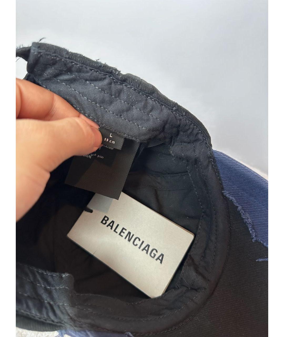 BALENCIAGA Синяя хлопковая кепка, фото 8
