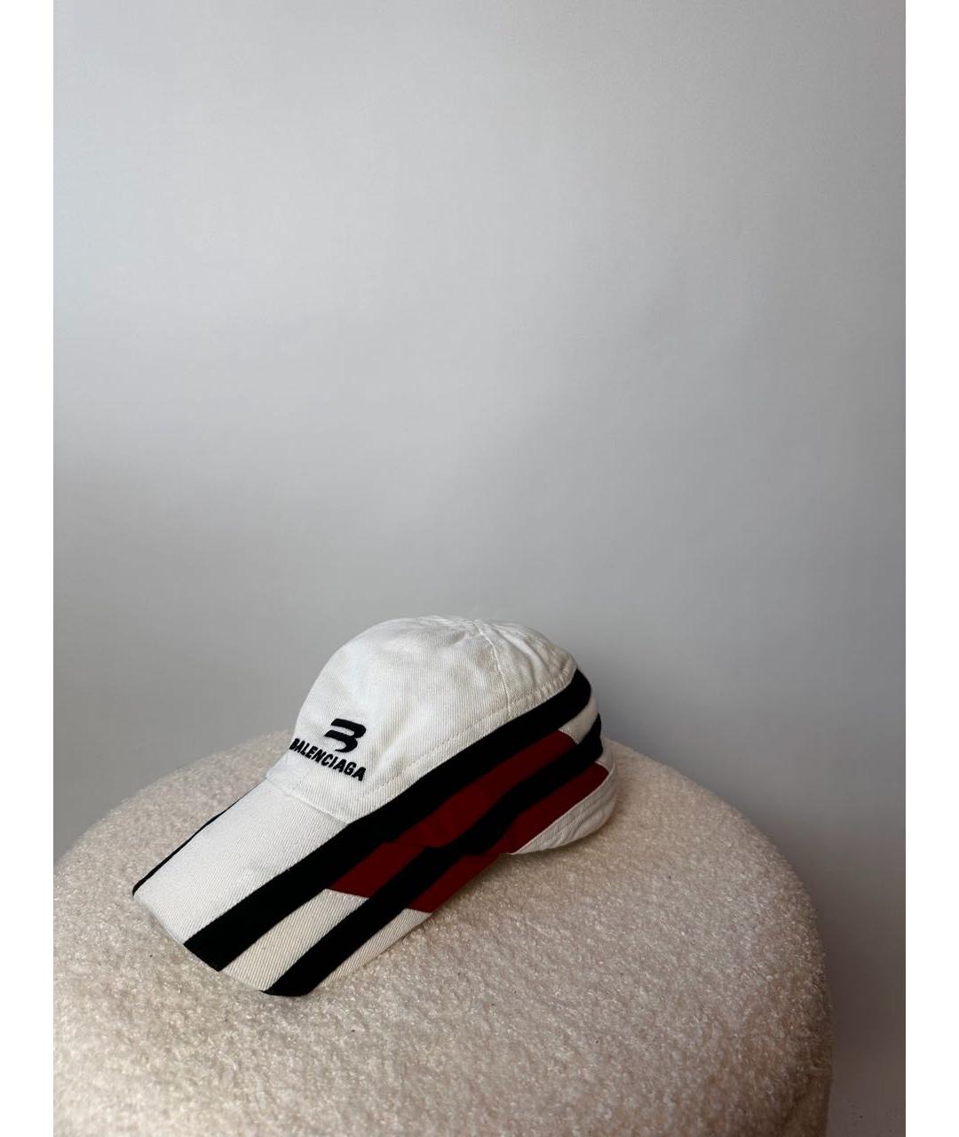 BALENCIAGA Белая хлопковая кепка, фото 5